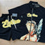 Mixed Emotion Cherub Angel Print Short‑Sleeve Zip Shirt & Shorts Set