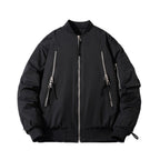 Zip Baseball Collar Thermal Bomber Jacket