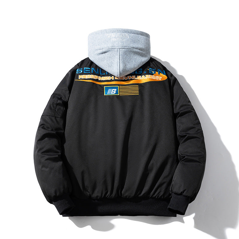 Baseball Jacket Hooded Street Tide Cotton Jacket