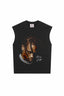 2025 cross-border summer American retro classic portrait BIGFACE spray printed short sleeved pure cotton men's T-shirt (4)