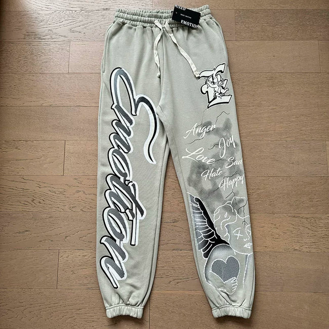 Mixed Emotion Multi‑Emotion Graphic Jogger Sweatpants Hover Image