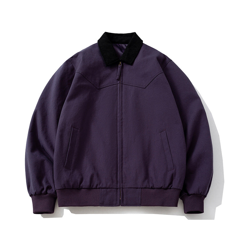 Vintage Jacket Loose Locomotive Lapel