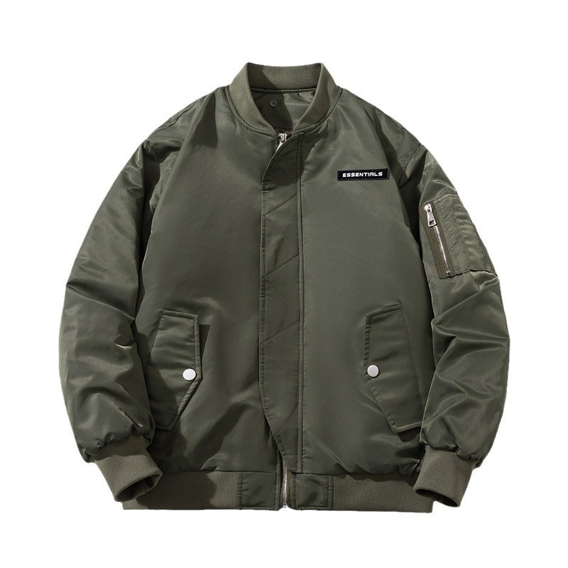 Vintage jacket loose jacket padded flight suit
