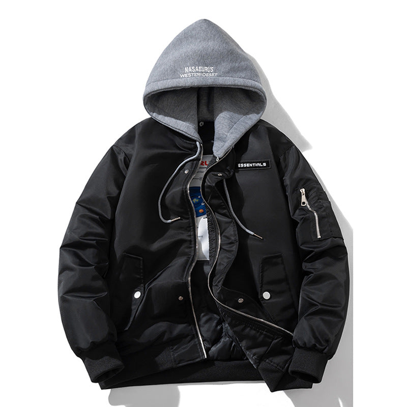 Vintage jacket loose jacket padded flight suit
