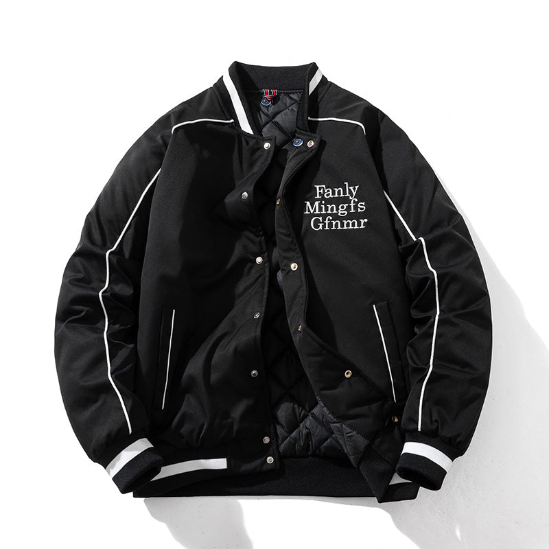 Embroidered Jacket Hooded Flight Suit Cotton Suit