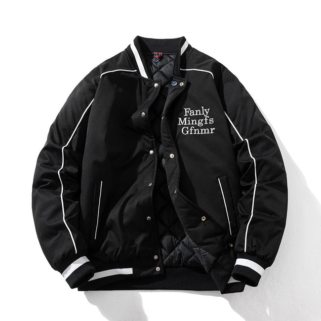 Embroidered Jacket Hooded Flight Suit Cotton Suit Hover Image