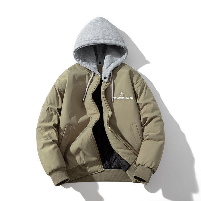 Baseball Jacket Padded Hooded Jacket Main Image