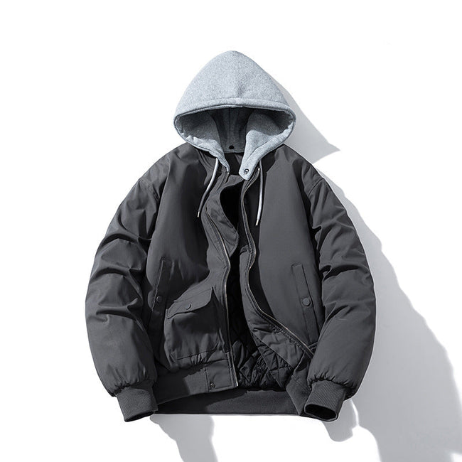 Loose Baseball Jacket Padded Flight Suit Hover Image