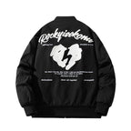 Embroidered baseball jersey hooded jacket
