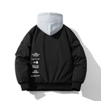 Trend Baseball Jacket Padded Flight Suit Hooded