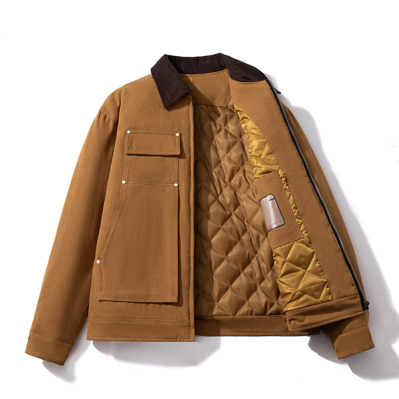 Tooling Jacket Casual Lapel Padded Cotton