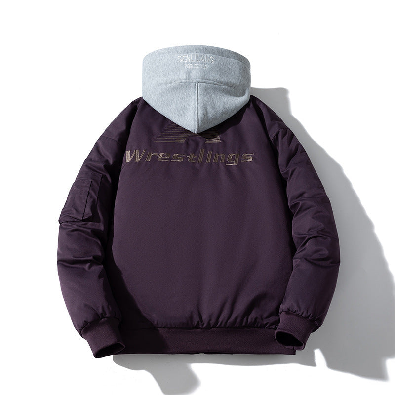 Baseball Jacket Embroidered Cotton Jacket