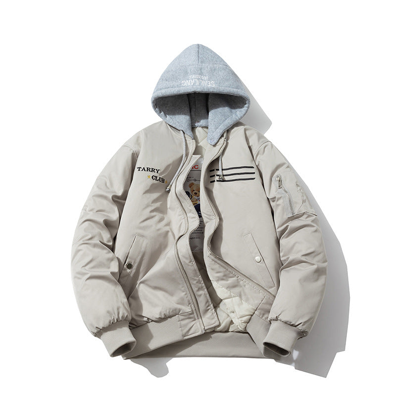Baseball Jacket Embroidered Cotton Jacket
