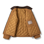 Lapel Jacket Padded Color Matching Cotton Clothing