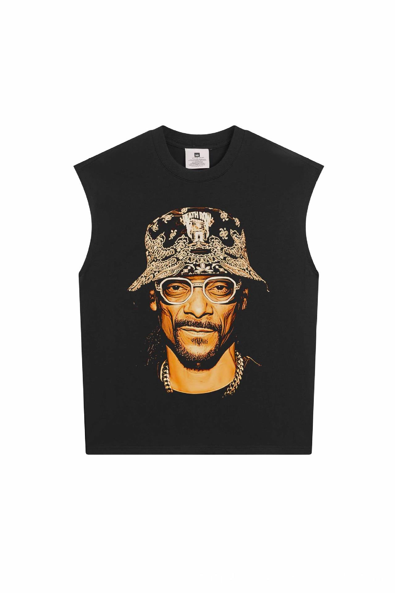2025 cross-border summer American retro classic portrait BIGFACE spray printed short sleeved pure cotton men's T-shirt (3)