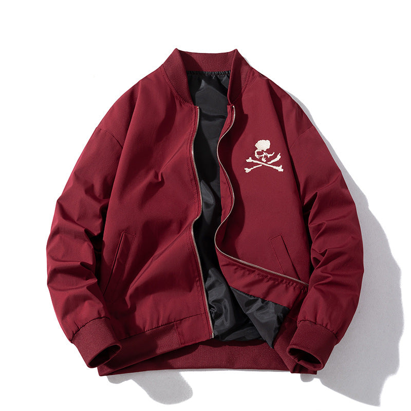 Mens Vintage  Baseball Uniform Bomber Jacket