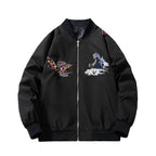 Mens Vintage Jackets Embroidered Jacket Flight Suit