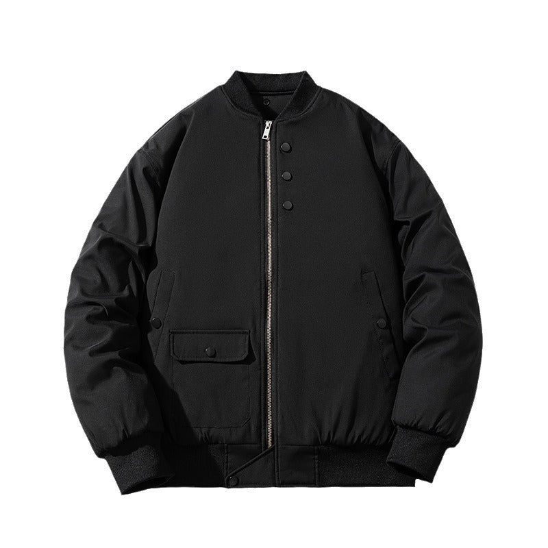 Loose Baseball Jacket Padded Flight Suit