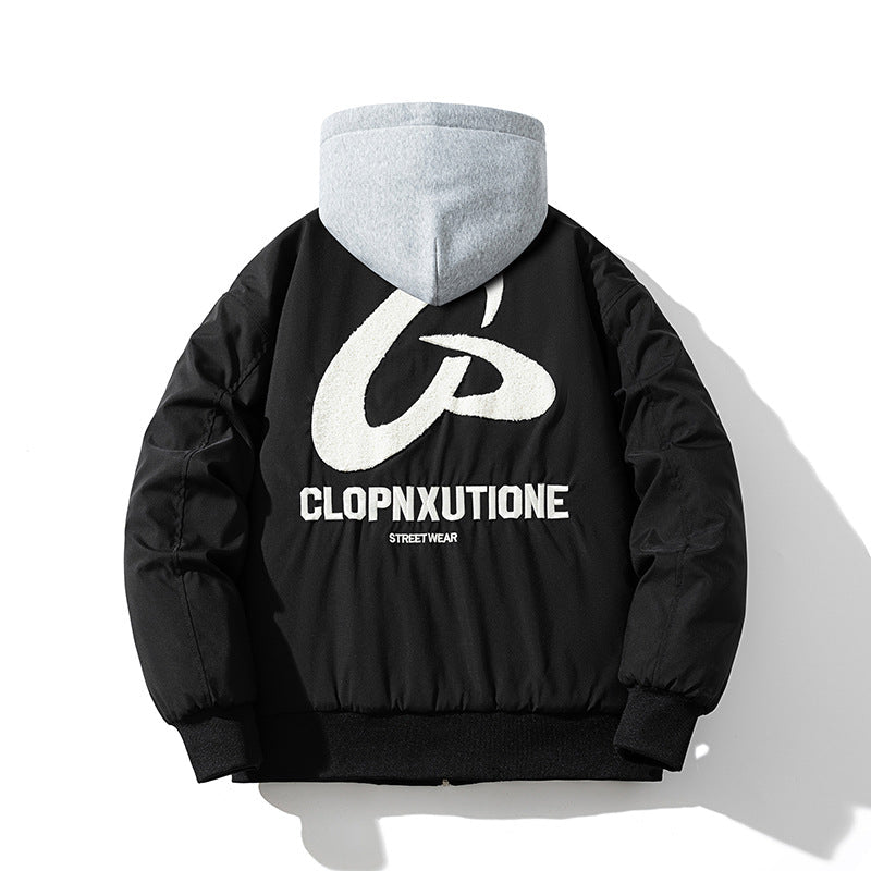 Jacket Loose Baseball Suit Flight Suit Hooded