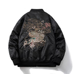 Dragon Embroidered Jacket Flight Suit Baseball Suit