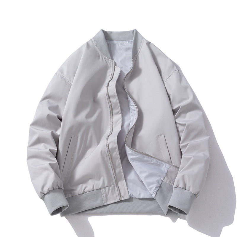 Hong Kong Style Dragon Pattern Splicing Baseball Jacket