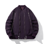 Zipper Baseball Padded Jacket Flight Jacket