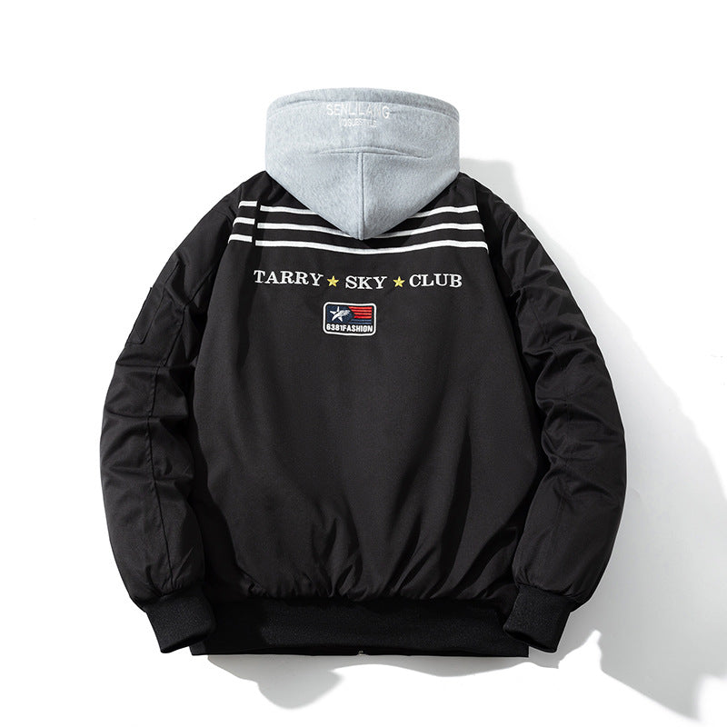 Baseball Jacket Embroidered Cotton Jacket