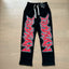 Mixed Emotion Studded Graphic Straight‑Leg Sweatpants