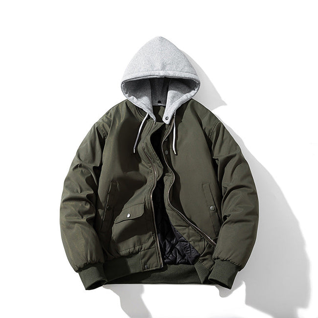 Loose Baseball Jacket Padded Flight Suit Main Image