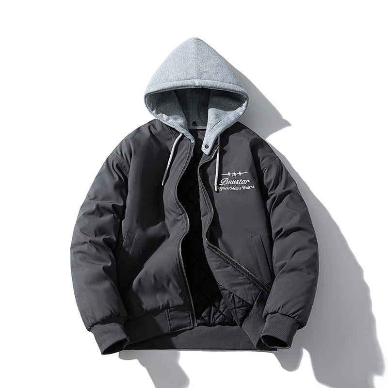 Jersey cotton jacket couple hooded