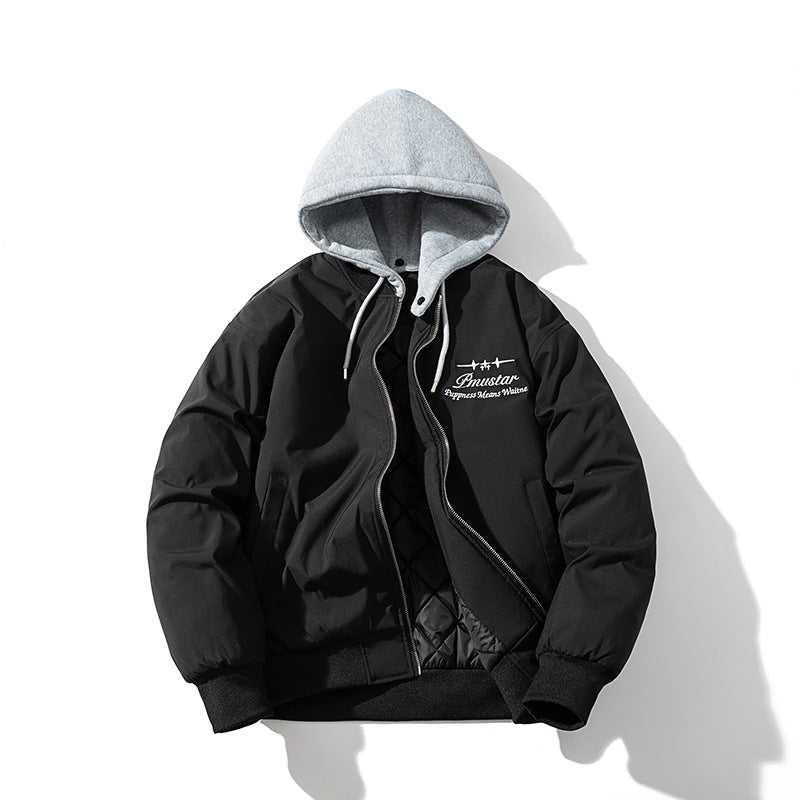 Jersey cotton jacket couple hooded