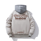 Embroidered Bomber Jacket Hooded