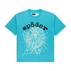 Sp5der Cyan OG Web V2 Tee