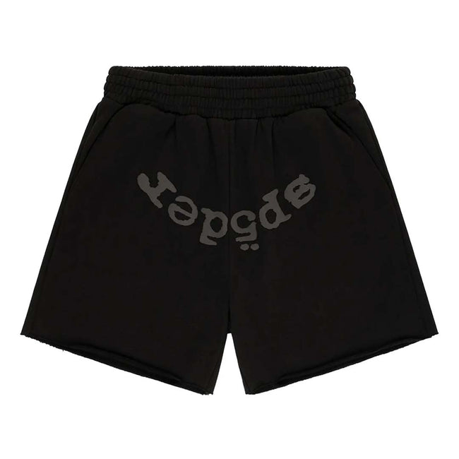 Sp5der OG Logo Phantom Sweat Shorts 'Black' Hover Image