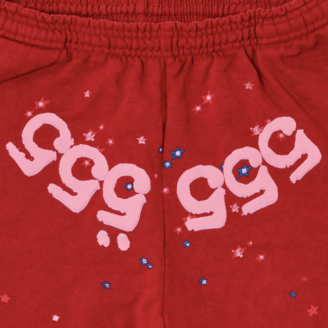 Sp5der Worldwide 555 Angel Sweatpants Red Main Image